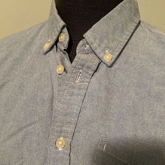 GAP Kid’s Blue Long Sleeve Authentic Oxford Button Down Shirt - Picture 2 of 8